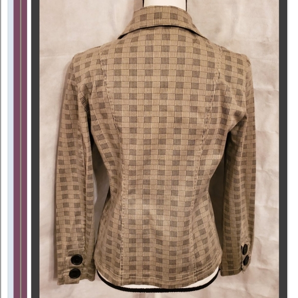 LA Blues Patterned Button Down Blazer Size Small - Picture 2 of 4